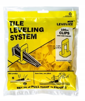 Klipsy Do Płytek LEVELIZE System Poziomowania Płytek Klipsy 1mm 500 Sztuk