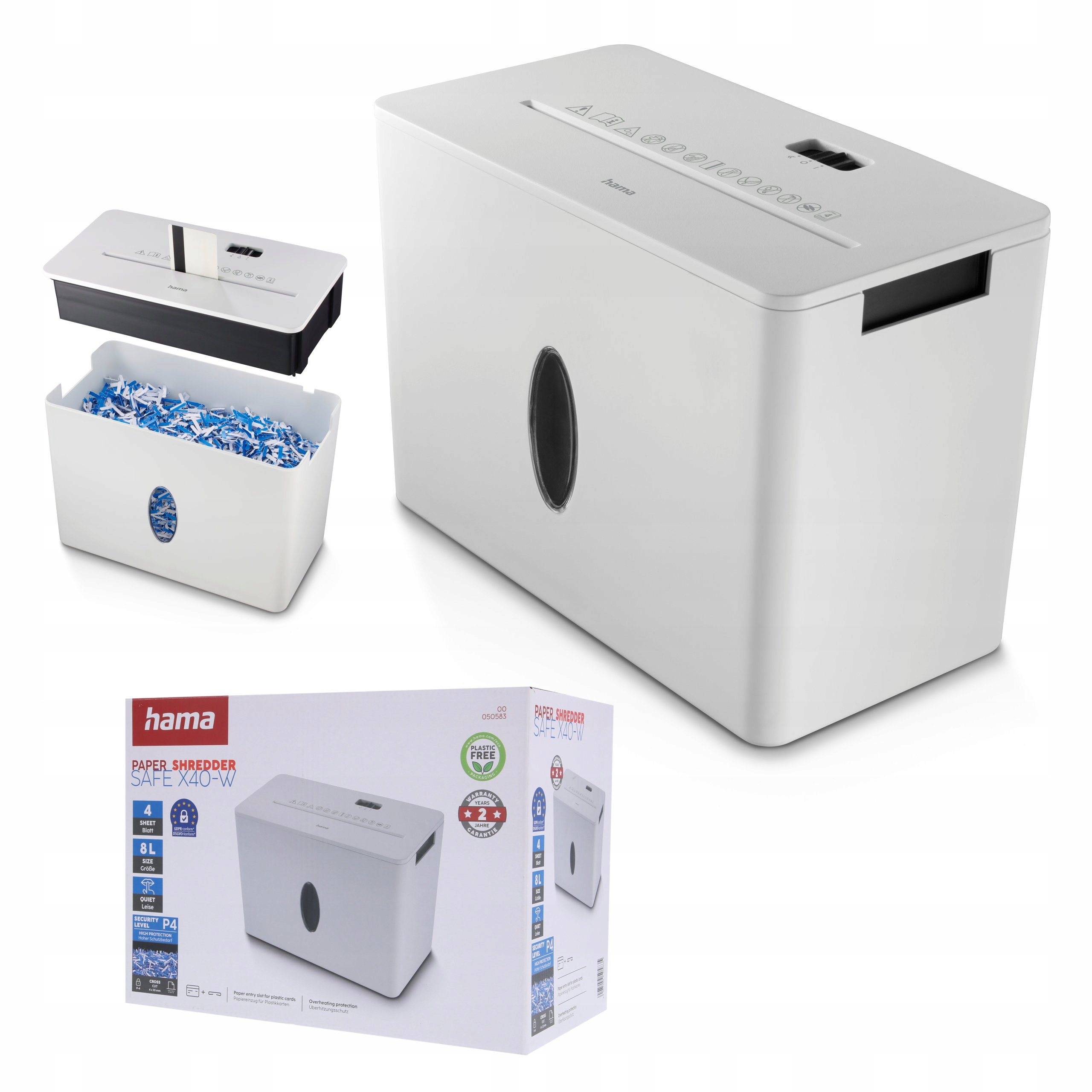 HAMA CICHA NISZCZARKA SAFE X40-W P4 T4 E3 DO DOKUMENTÓW KART RODO