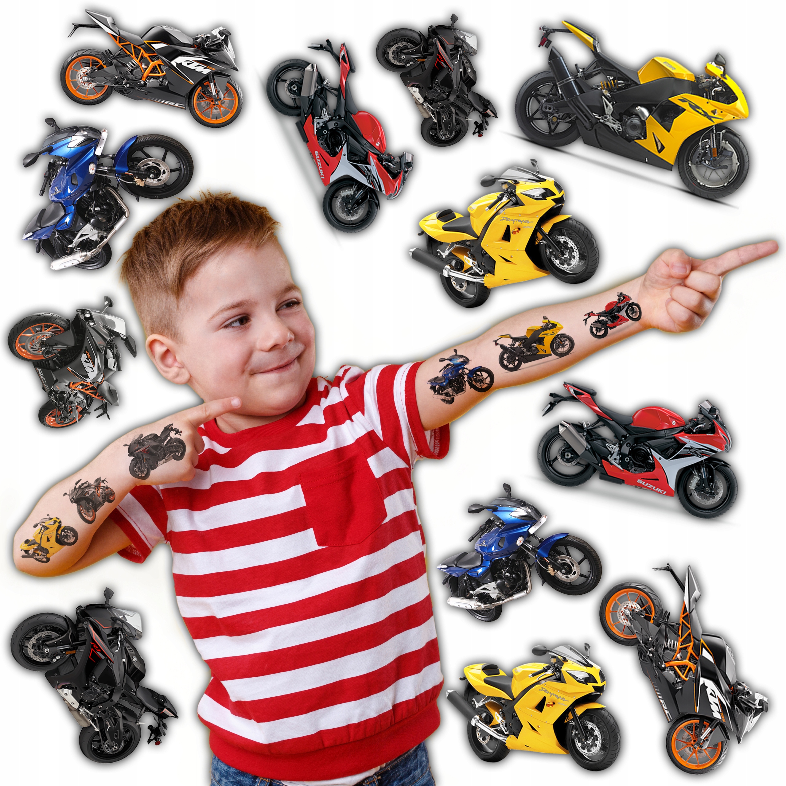 TATUAŻE ZMYWALNE MOTORY MOTOR - WIELE WZORÓW