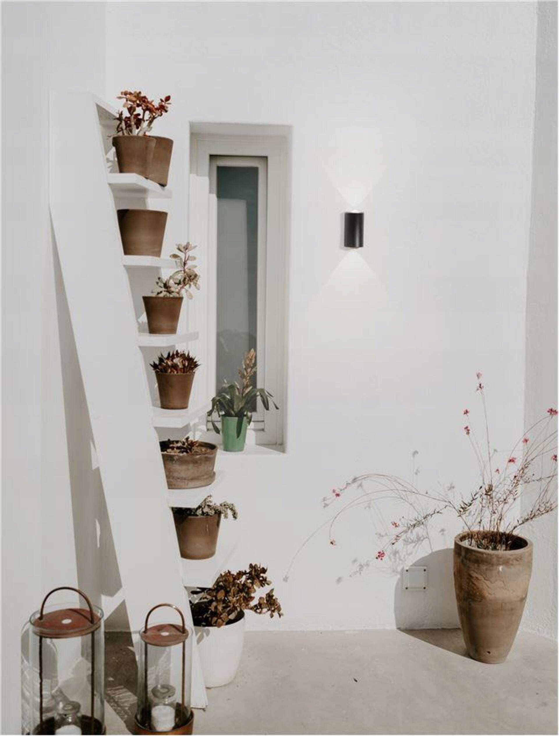 Nova Luce venkovní nástěnné svítidlo Azar černý hliník a akryl Led 2x2W 300