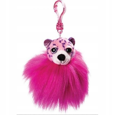 

Brelok Breloczek Pompon różowy leopard Suki