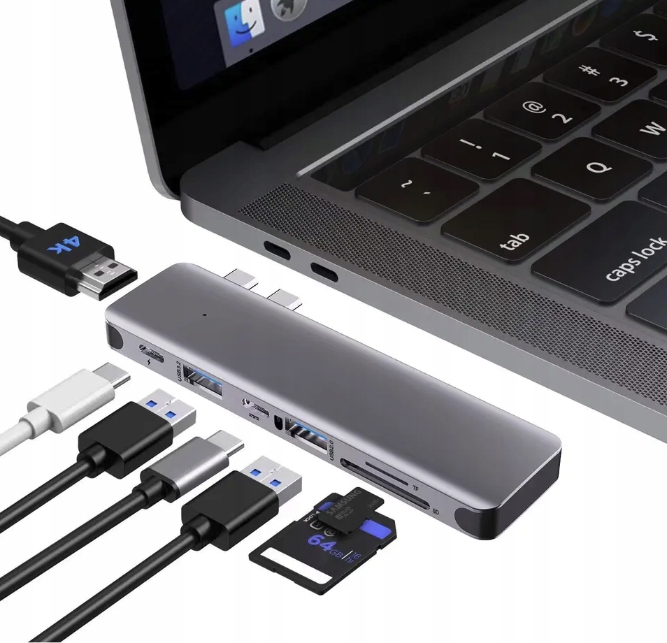 

Hub 2x Usb C Thunderbolt Hdmi 4K 60Hz 3USB Macbook