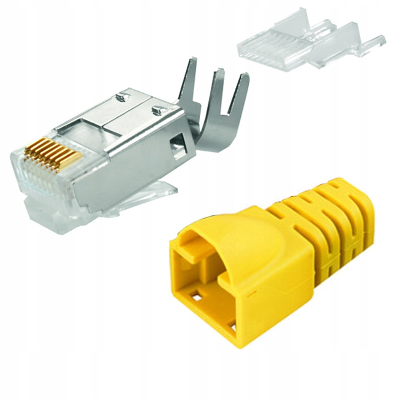 

Telegartner Wtyk RJ45 6A Fs Stp odgiętka żółta