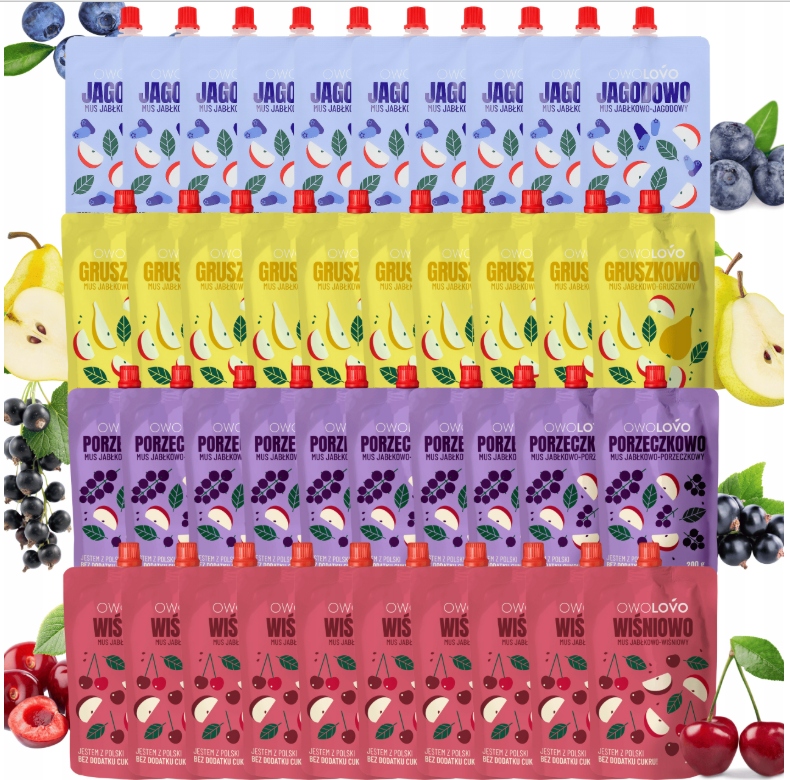Owolovo Mus owocowy mix smaków 40 x 200 g