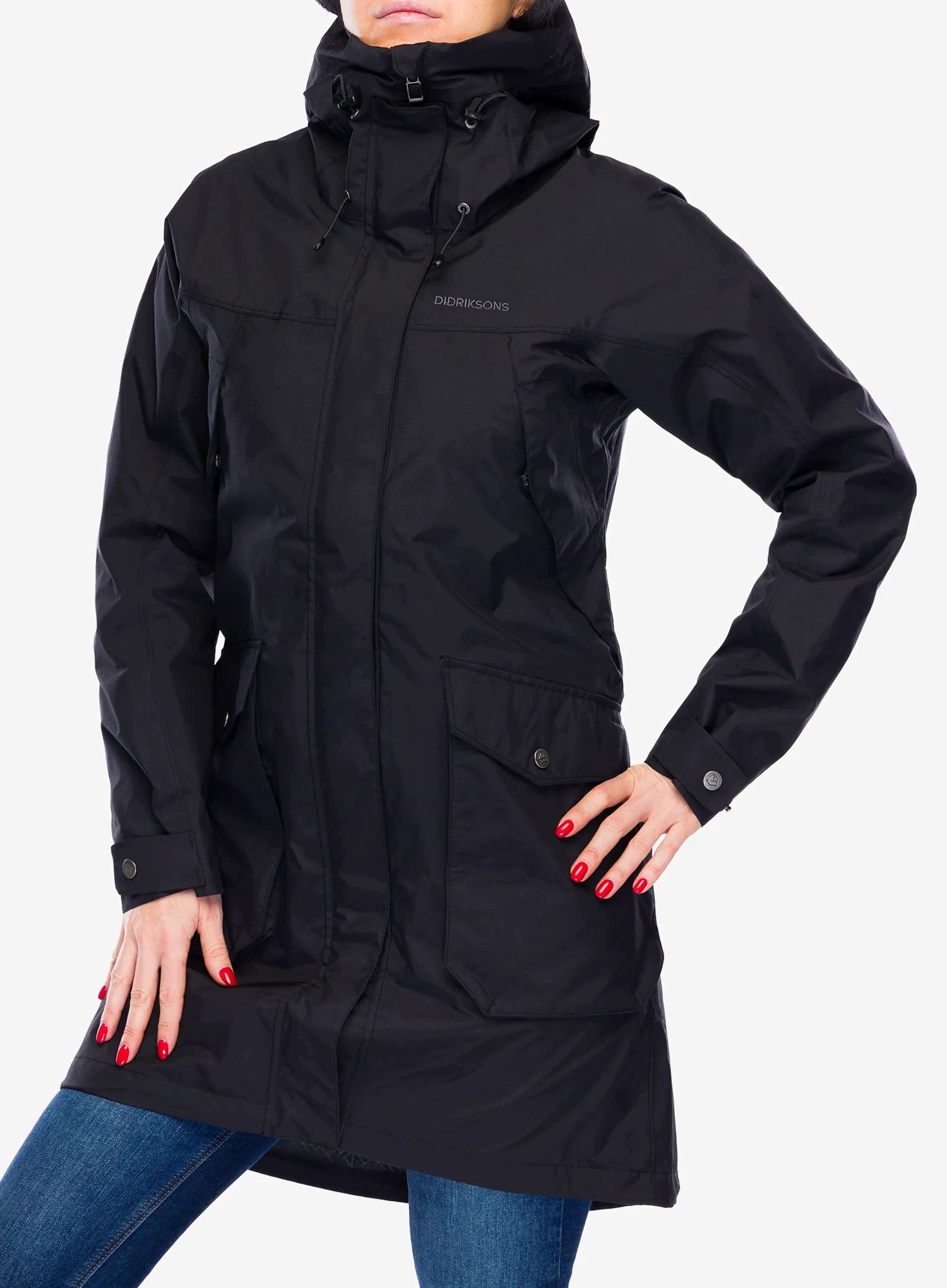 Parka przeciwdeszczowa damska Didriksons Thelma Parka 10 black 34 (xs)