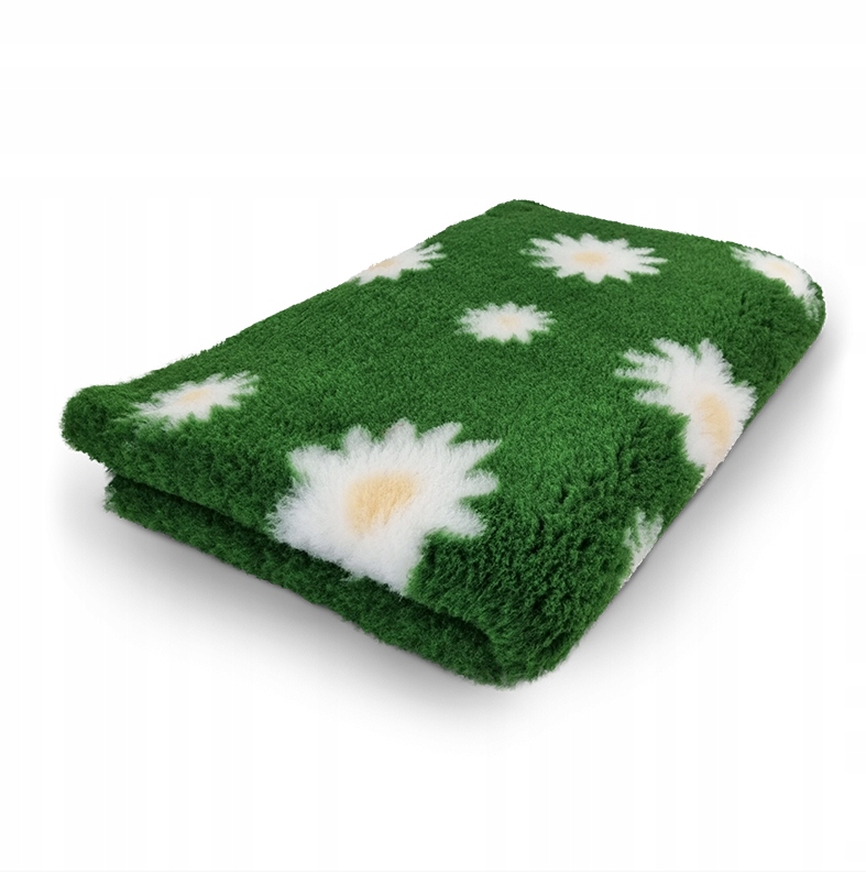 Legowisko antypoślizgowe dla psa Dry Bed 28mm Buba zielony w stokrotki