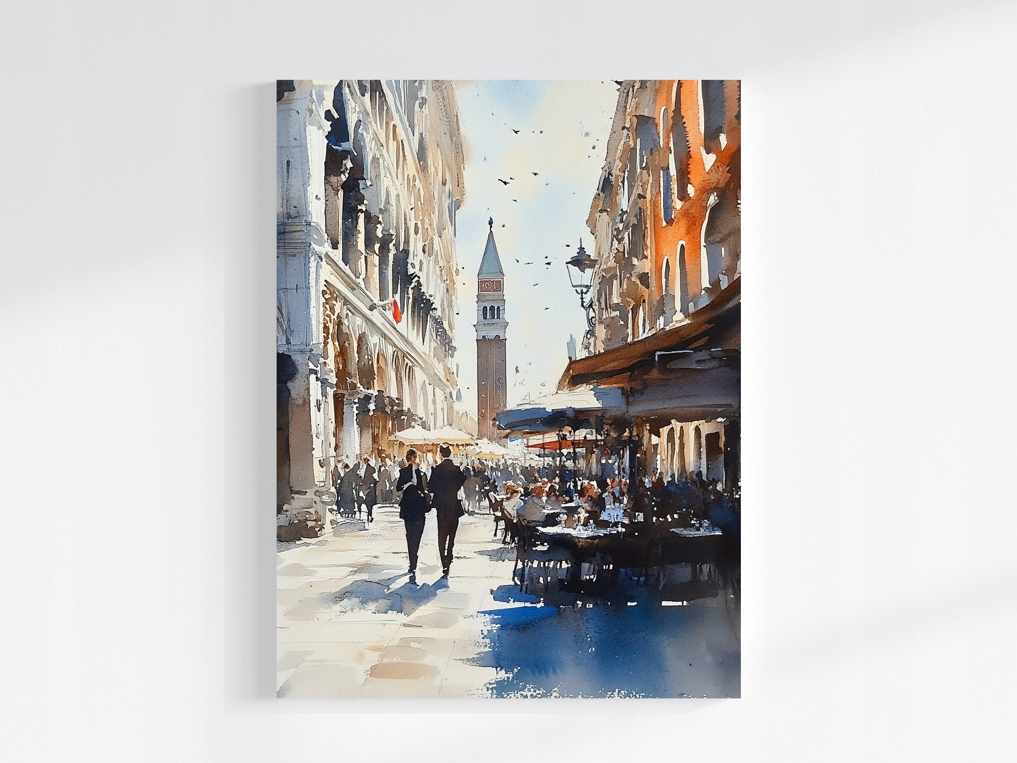 Obraz Na Plátně Canvas Krajina Město Itálie Benátky Ulice Kavárna 75x100
