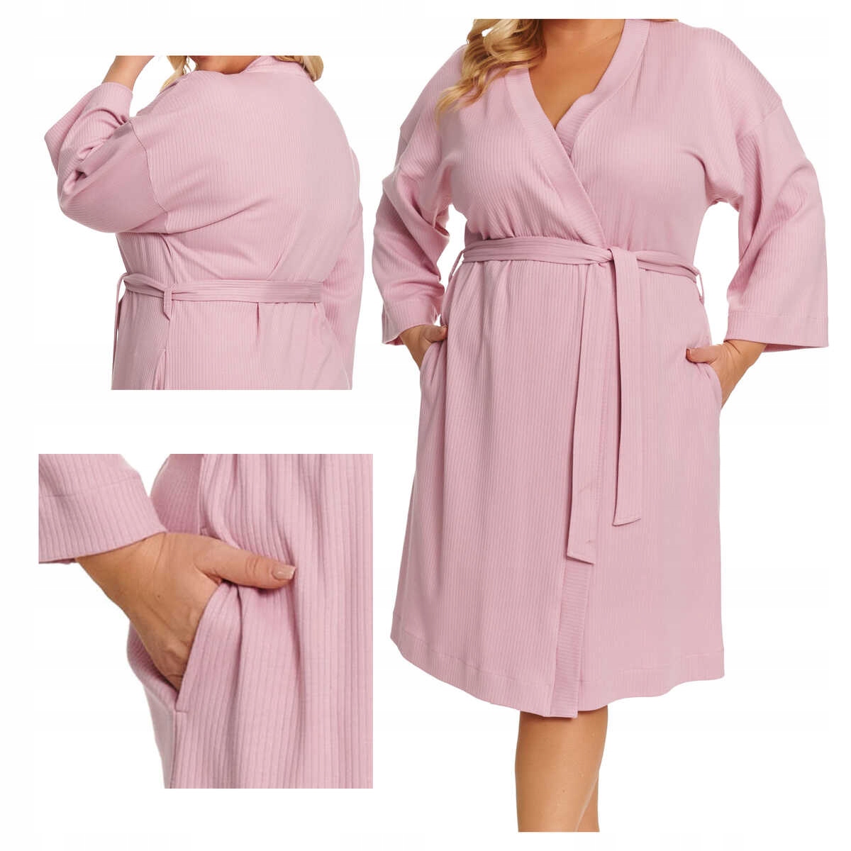 Doctornap Dámský bavlněný župan Sww 7469 papaya plus 3XL