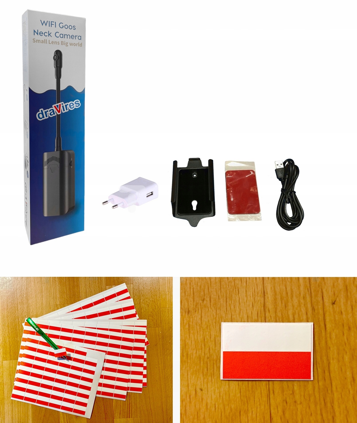 Kamera kamerka szpiegowska draVires WiFi IP mini USB +