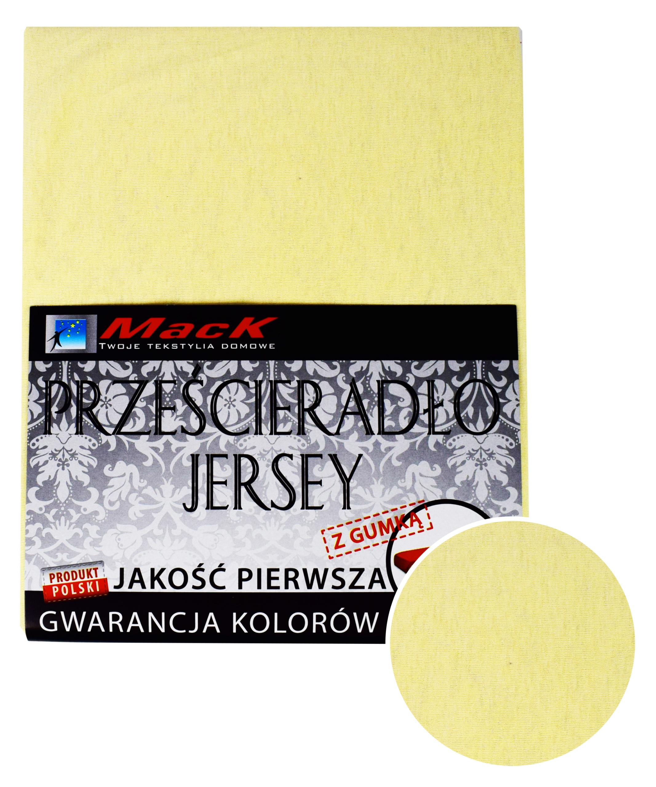 

Prześcieradło Jersey Z Gumką 160X200 żółty