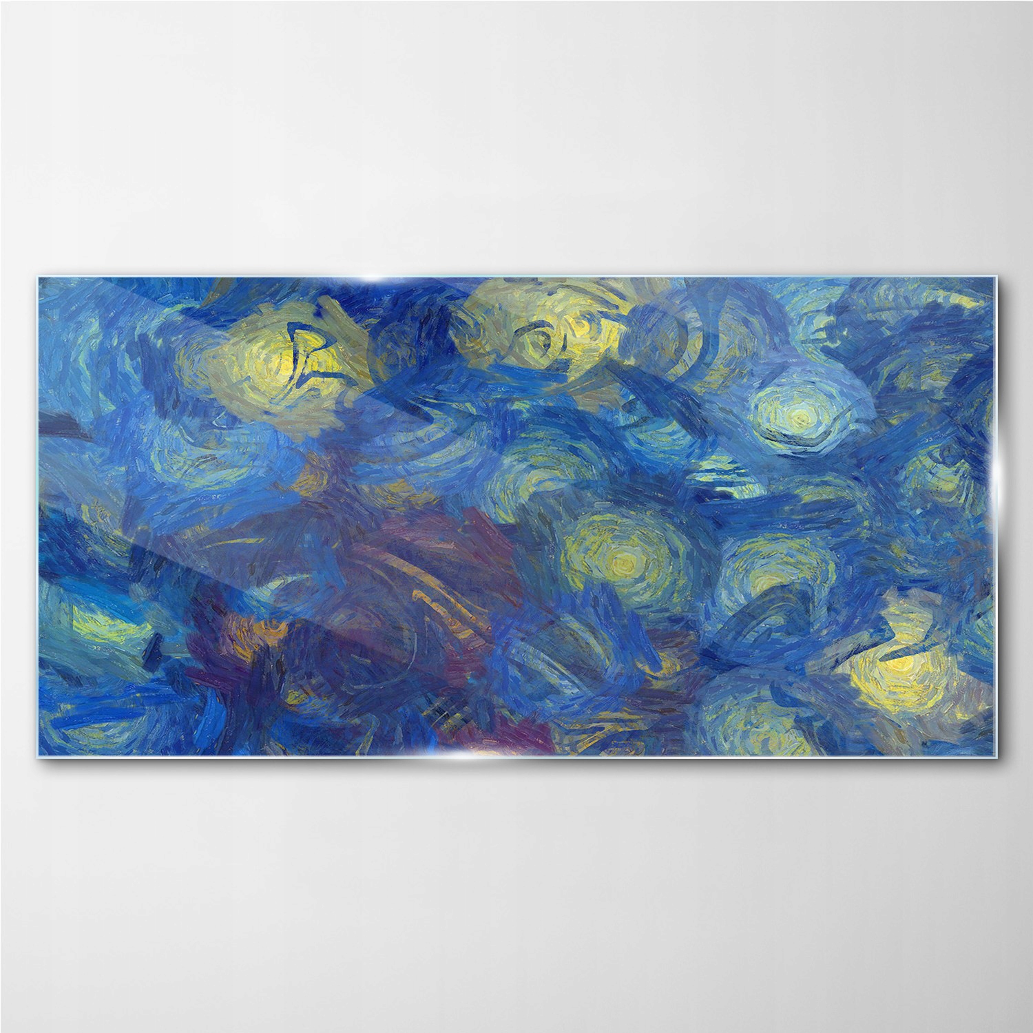 

Obraz na ścianę szklany Malowane kręgi 100x50 cm
