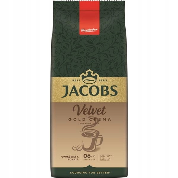 Zrnková káva Jacobs Velvet Gold Crema, 1 kg