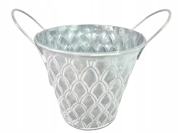 

Osłonka metalowa Vintage biała 13,5 cm