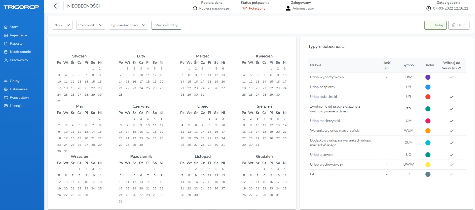 W1 REJESTRATOR CZASU PRACY PALEC KARTY PROSTY SOFT Kod producenta W1