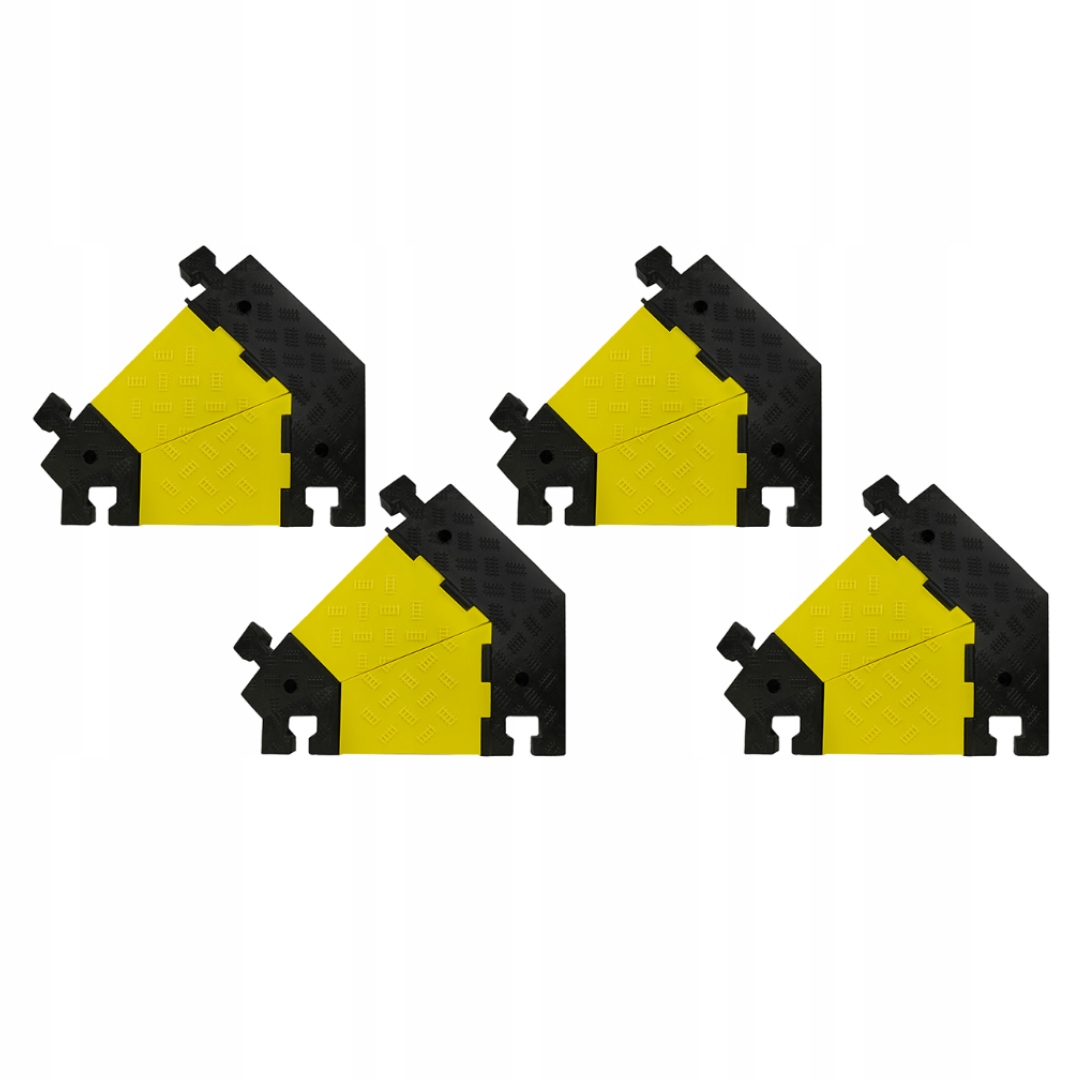 Najazd 4x narożny lewy gumowy kablowy 3 kanałowy