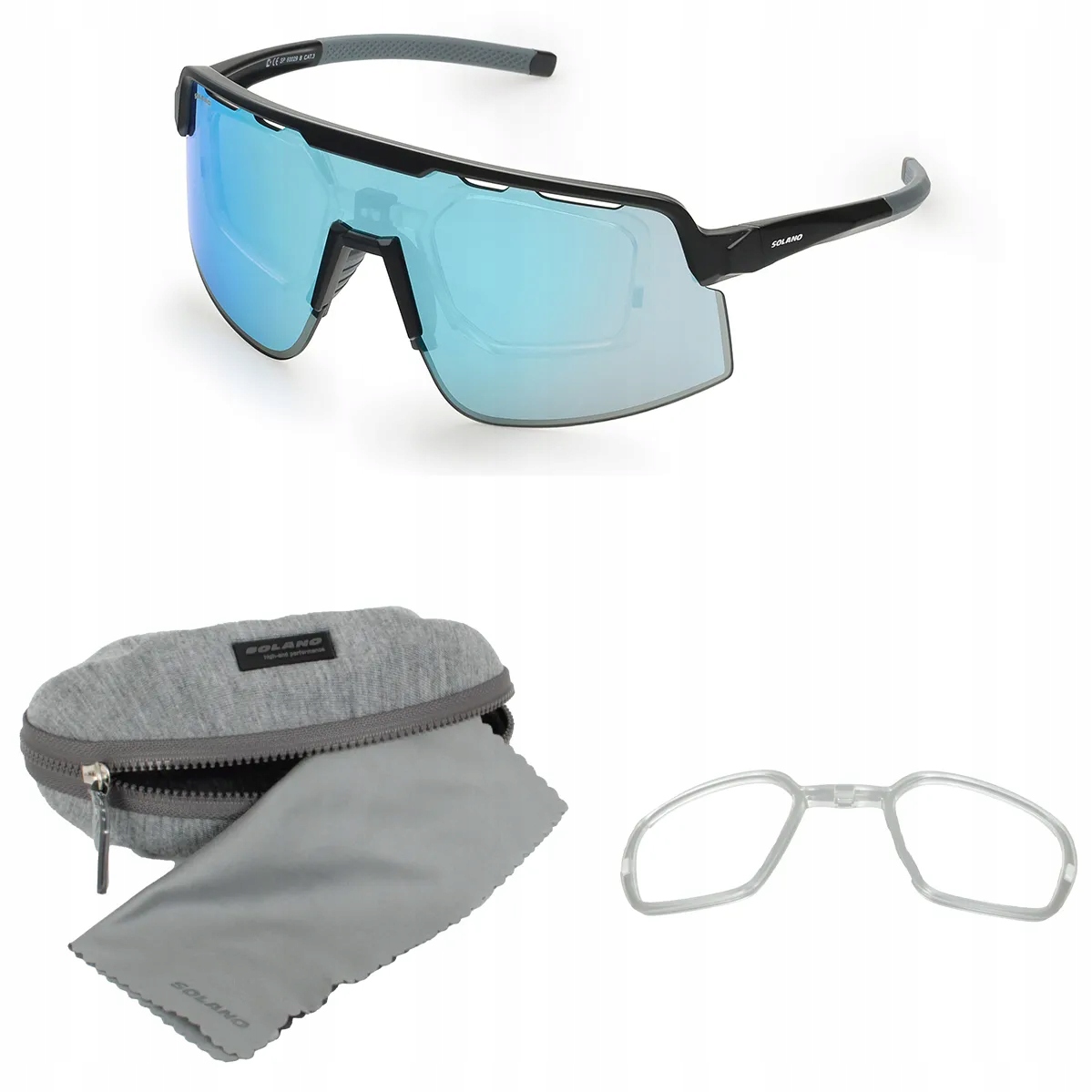 Solano SP60029B Černé sportovní brýle UV400 s korekční vložkou