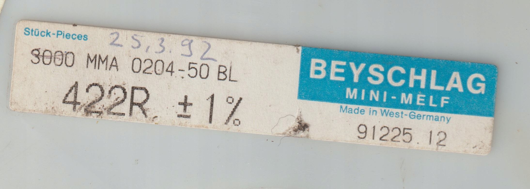 [100szt] 422R 1% 50ppm rezystor Smd minimelf MMA0204 Beyschlag low noise