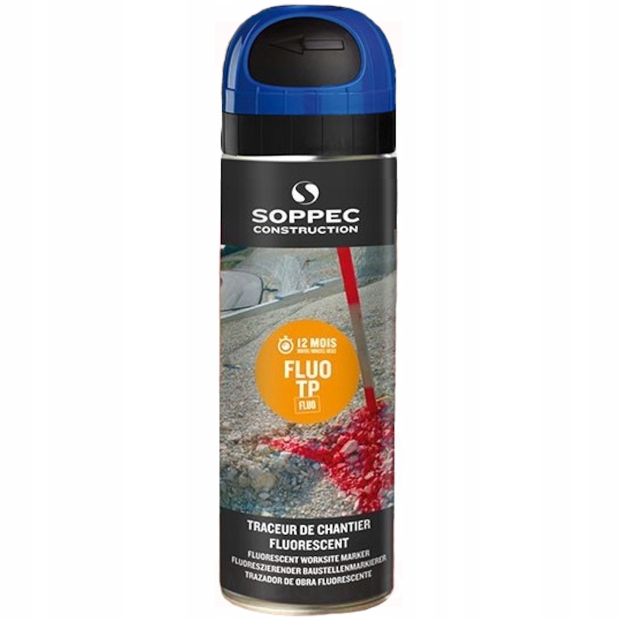 SOPPEC FLUO TP SPRAY FARBA GEODEZYJNA NIEBIESKA