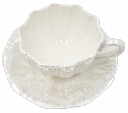Filiżanka ze spodkiem perłowa muszelka 240 ml 3341 EAN (GTIN) 5904302061996
