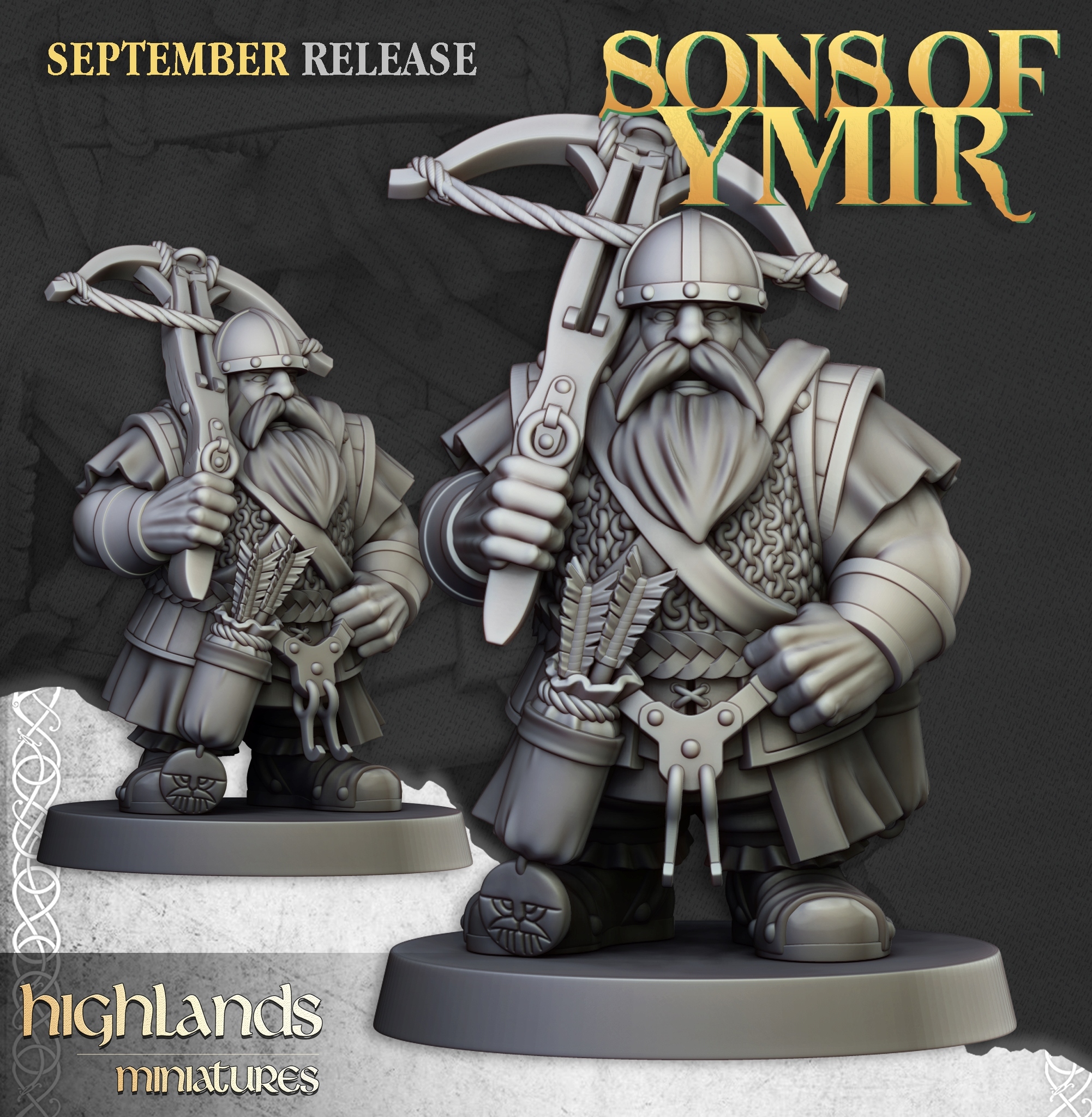 Dwarfs Crossbowman #3 - Highlands Miniatures