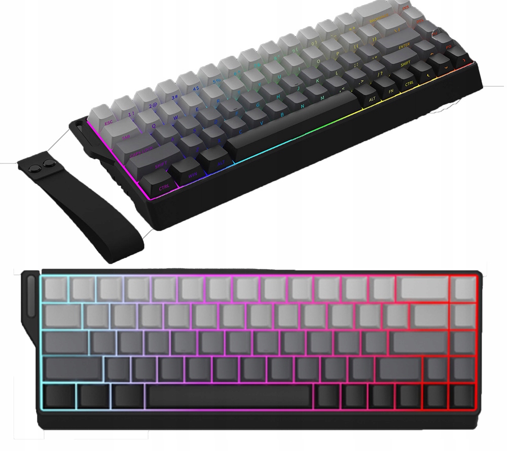 Mechanická klávesnice pro hráče Rgb 60% Trigger K68 Tri Mode Gradient