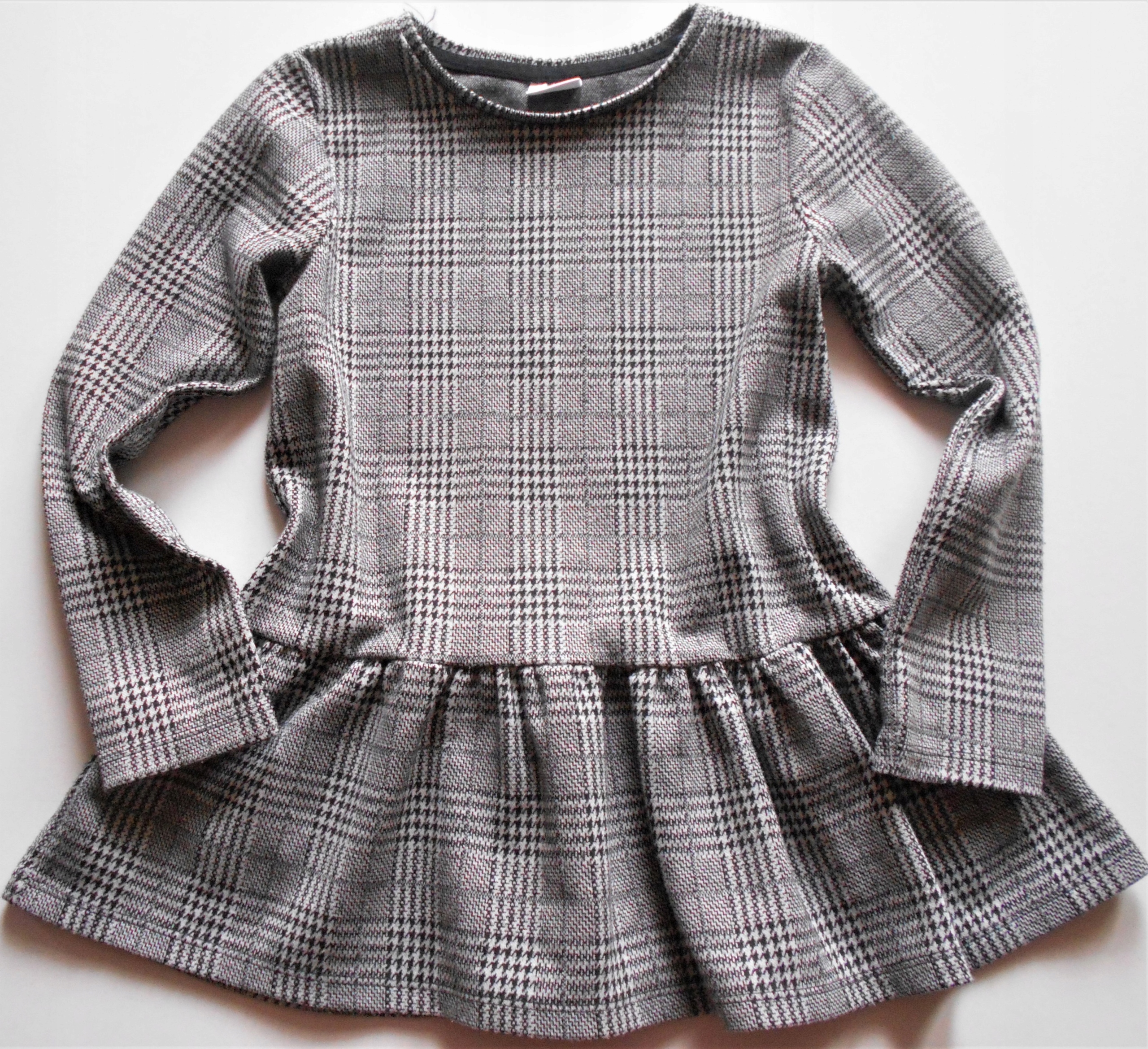 F&F DZIANINOWA BLUZECZKA TUNIKA FALBANKA 6-7L