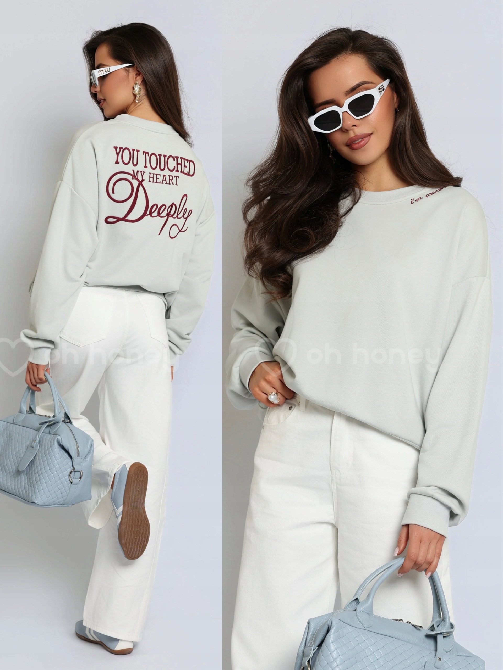 Mikina s bavlnou Šedá holubí Deeply