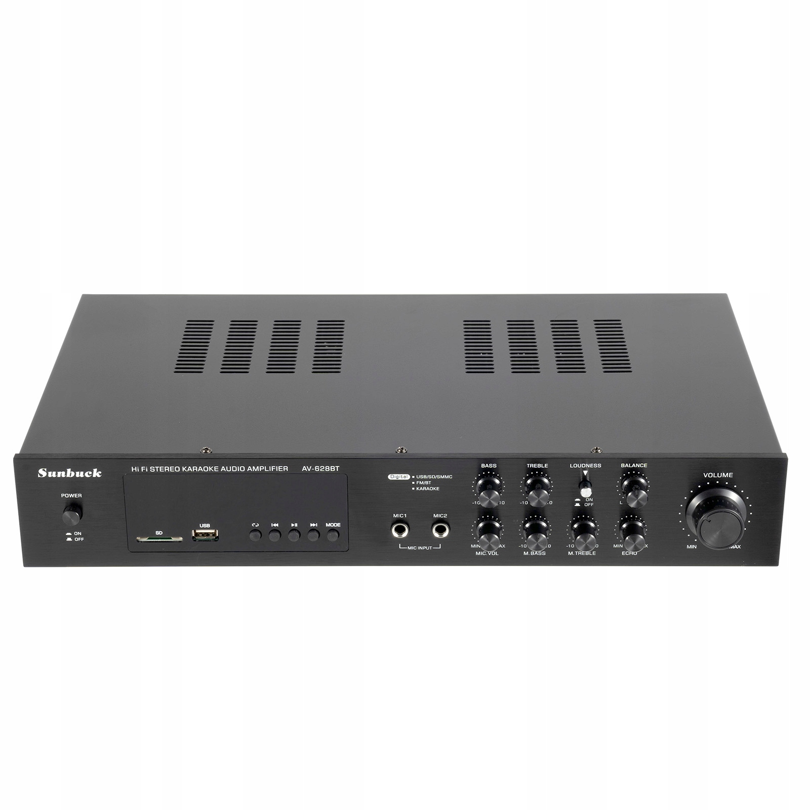 AV-628BT 5.1-kanałowy wzmacniacz audio Waga produktu 3.4 kg