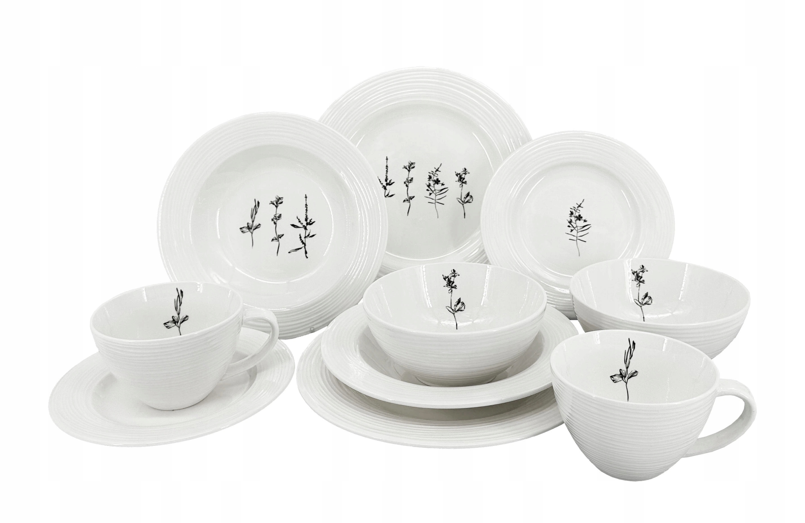 10dielna porcelánová súprava Croft Wild (taniere, misky, hrnčeky)