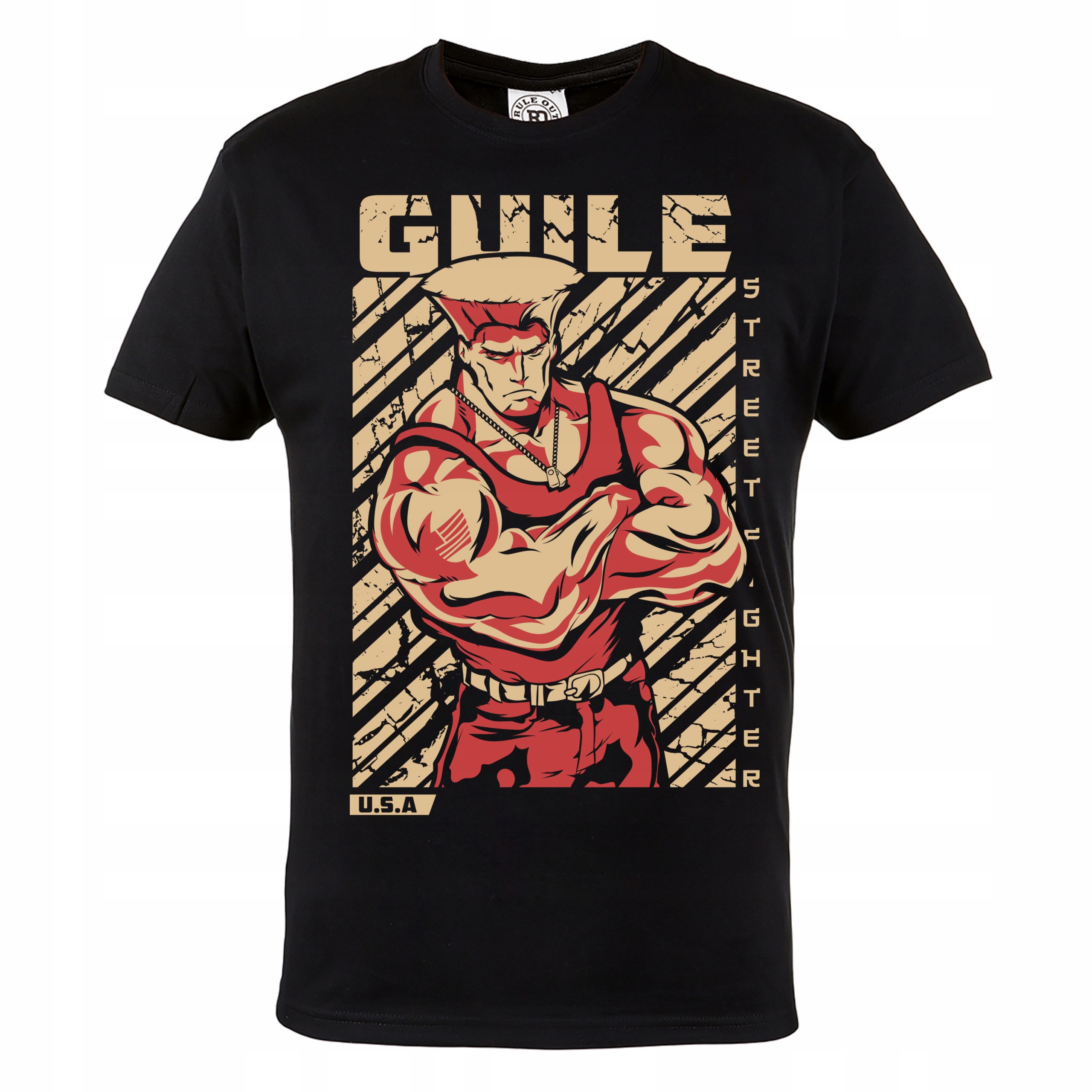 

Męska Koszulka Gra Street Fighter Guile