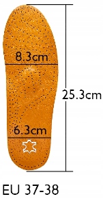 WKŁADKI DO BUTÓW PŁASKOSTOPIE KOŚLAWOŚĆ SUPINUJĄCE ORTOPEDYCZNE SKÓRZANE Marka bez marki