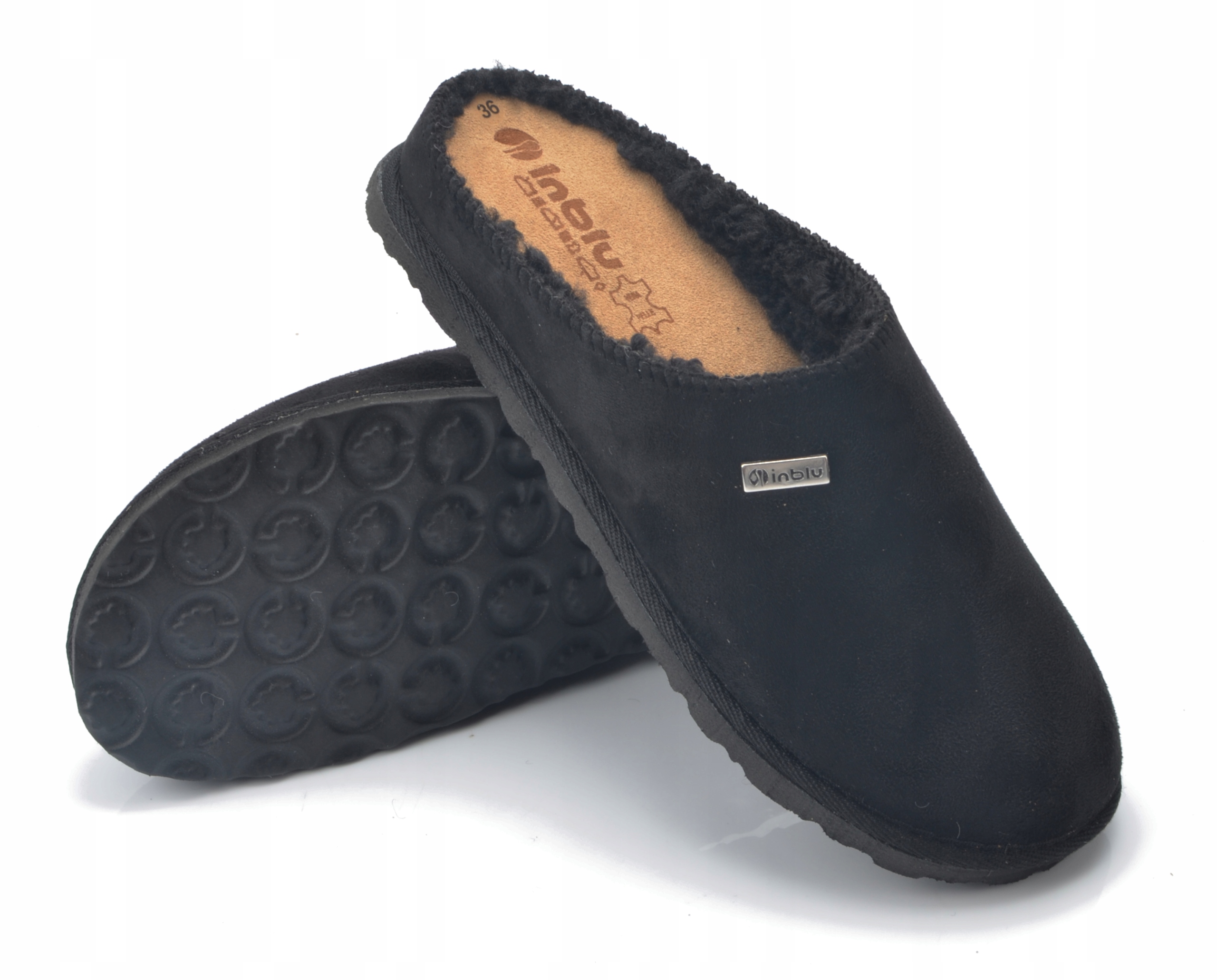 INBLU KAPCIE FUTRO KLAPKI DAMSKIE CS34 BAMBOSZE OCIEPLANE 40 Kod producenta CS000034 NERO 40