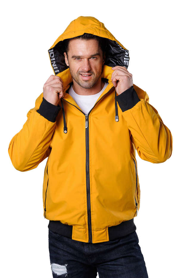 Pánská Bunda Kapuce 5M3111 Žlutá M
