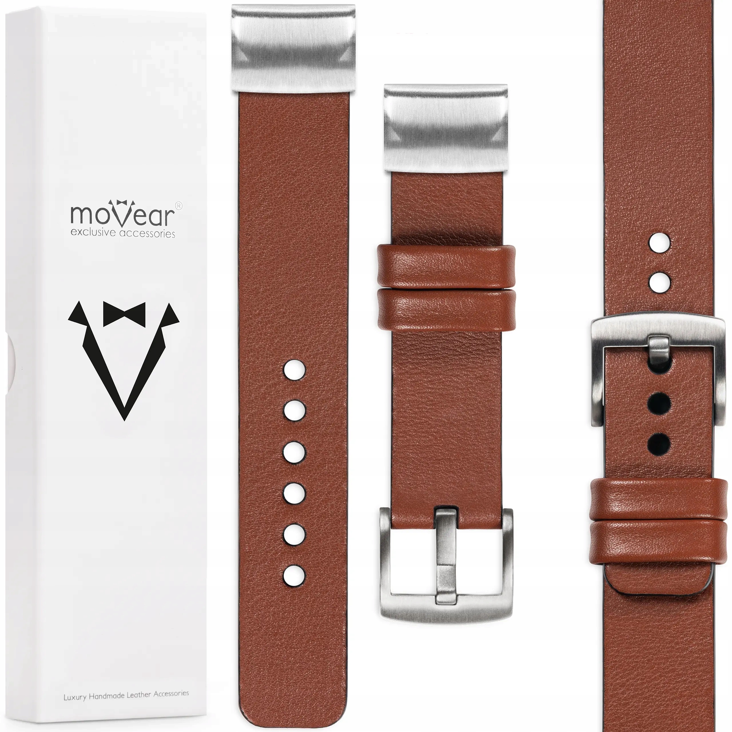 Pásek pro Garmin QuickFit 20 Fenix 8s 7s 6s prémiový kožený, ručně vyrobený Movear