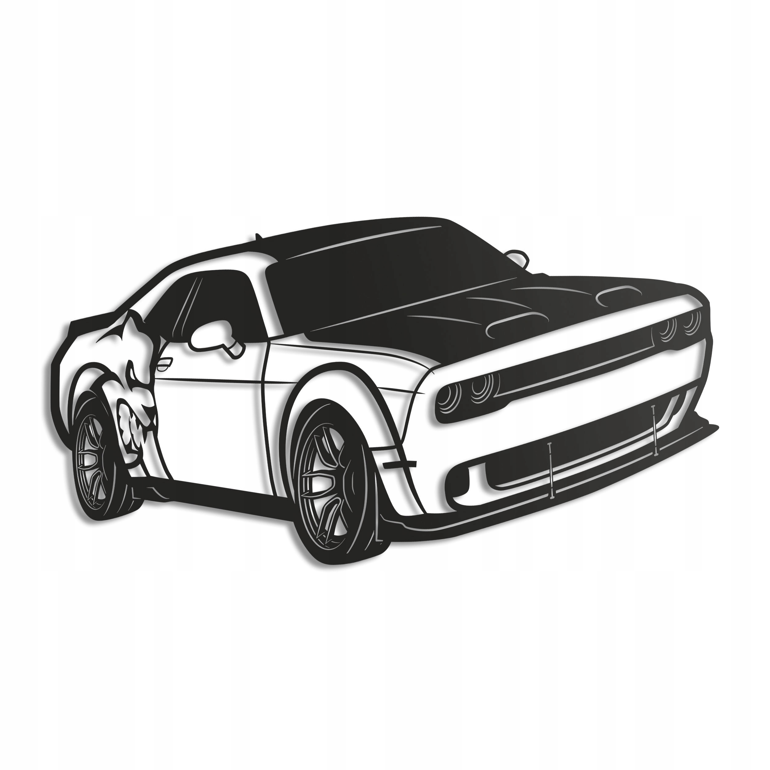 Dřevěný 3D obraz Dodge Challenger Vapor Nástěnná Dekorace Dárek XL