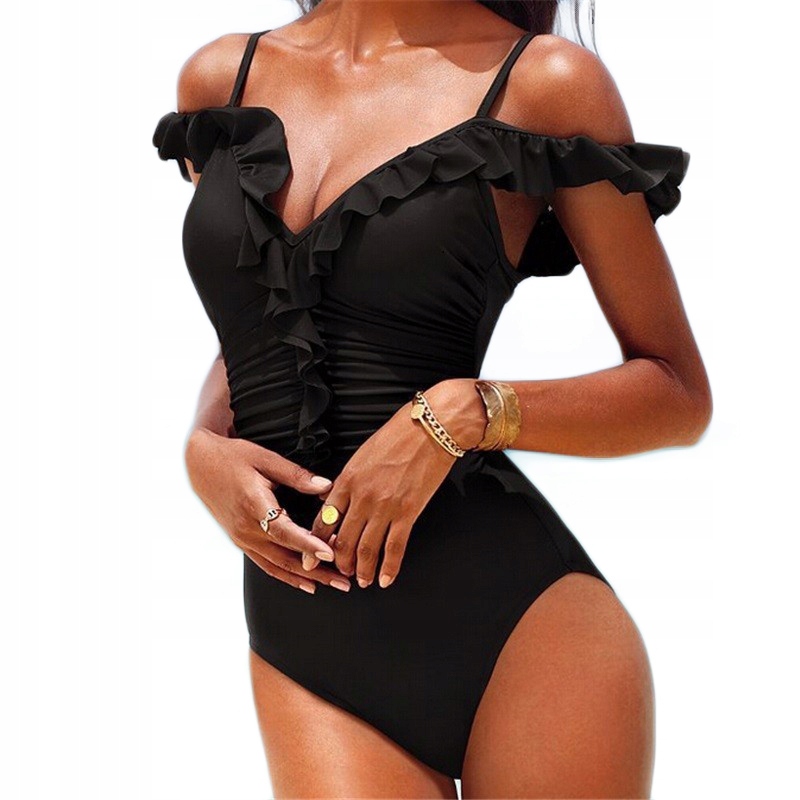 

Bikini Strój Kąpielowy Falbanka Wyszczuplający S