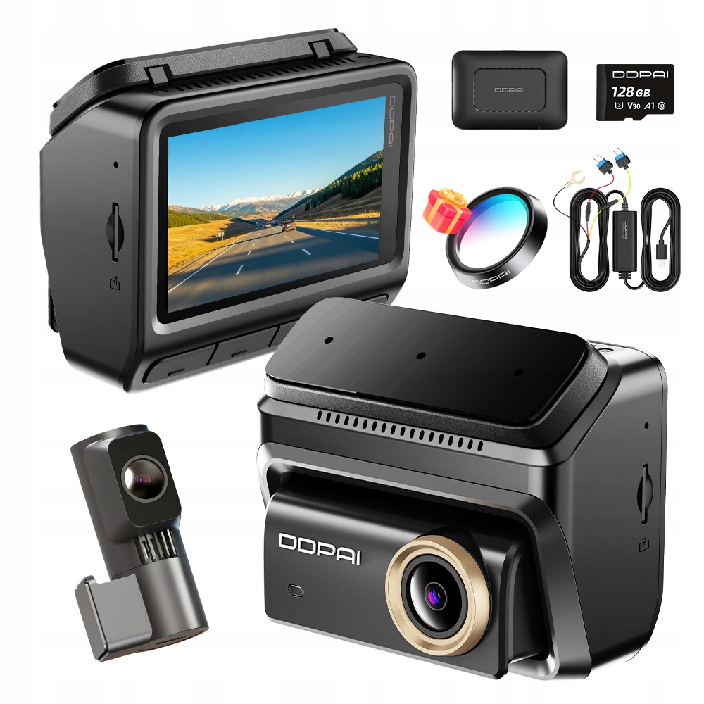 Kamera Ddpai Videorekordér Z90 Pro 4K Hdr Zadní Modul 4G 128GB