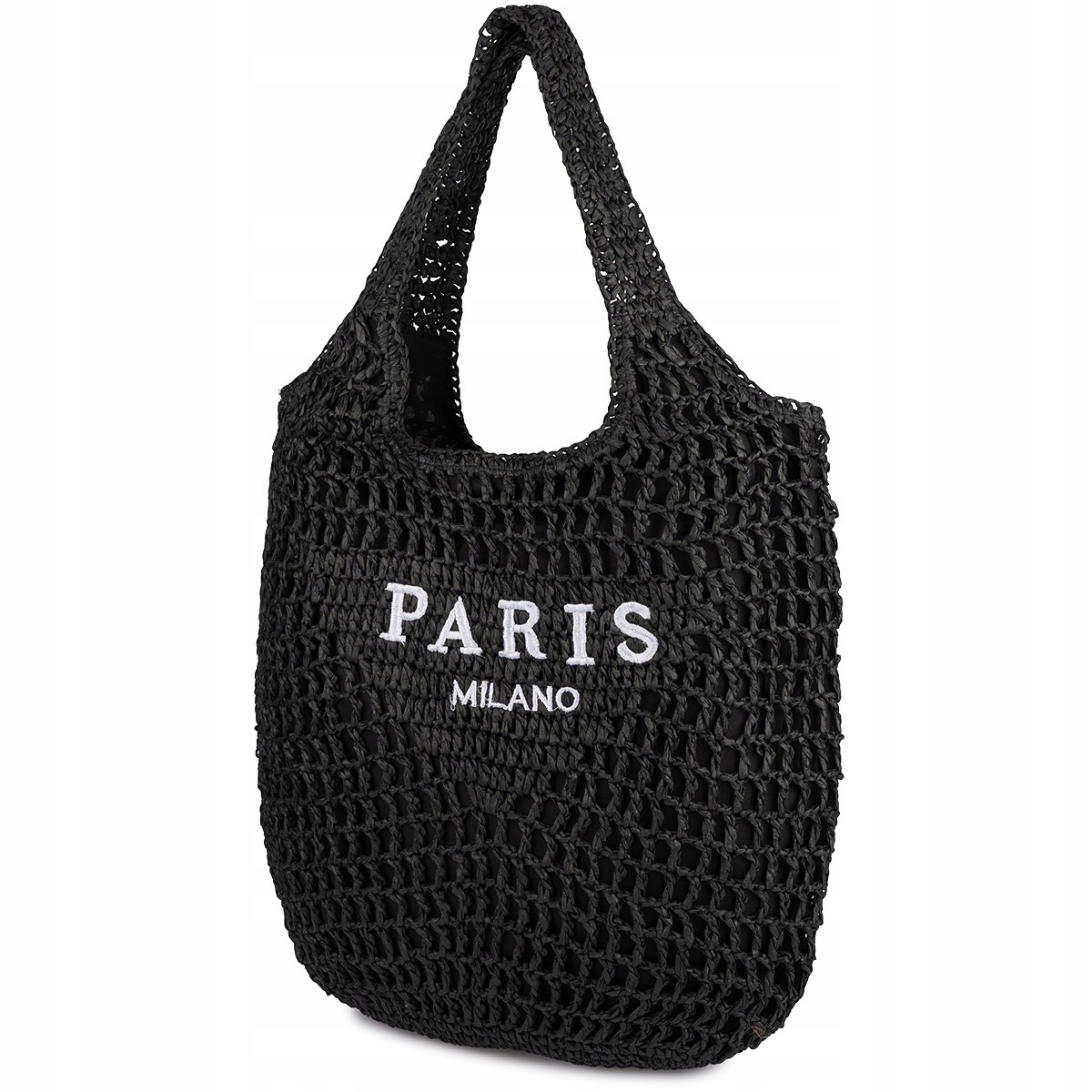 Velká plážová taška na léto přes rameno, pevná taška s pleteninou