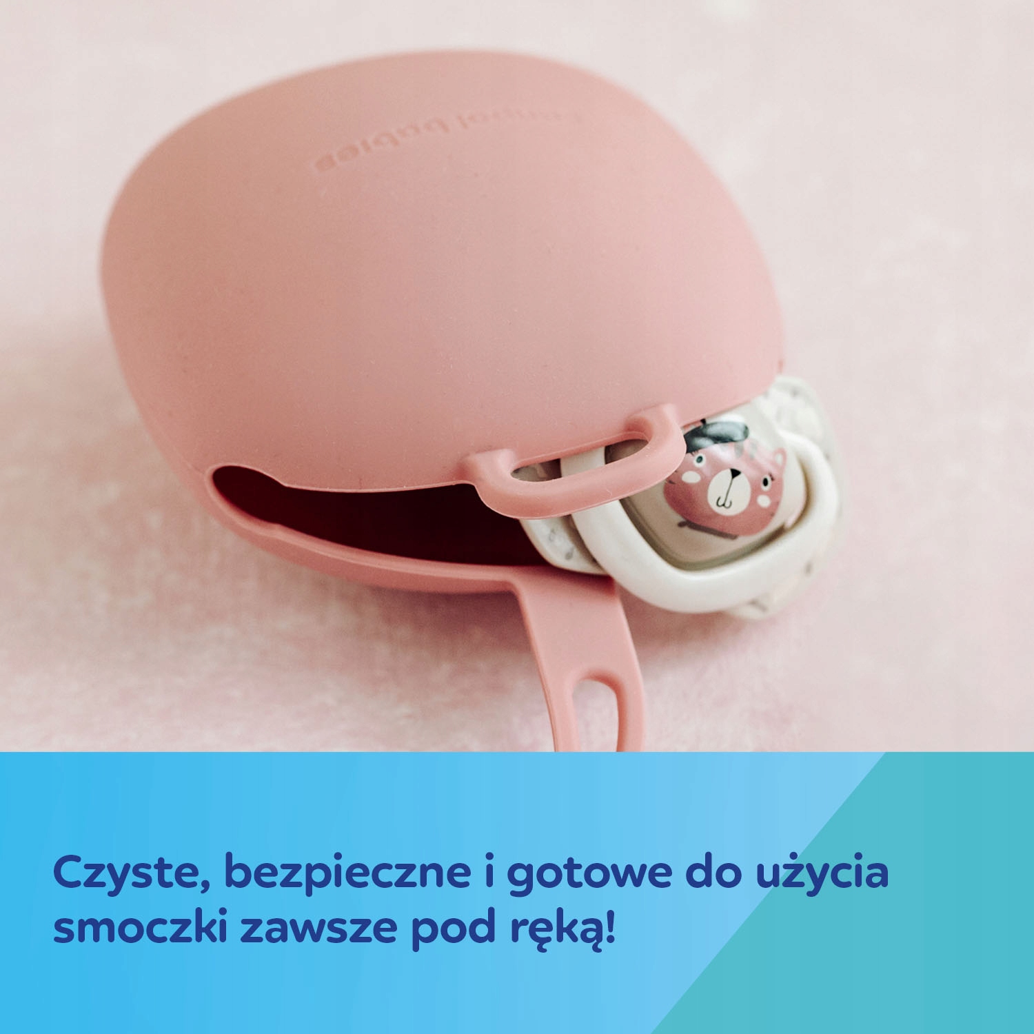 Canpol babies silikonowe etui na smoczki szare Materiał silikon