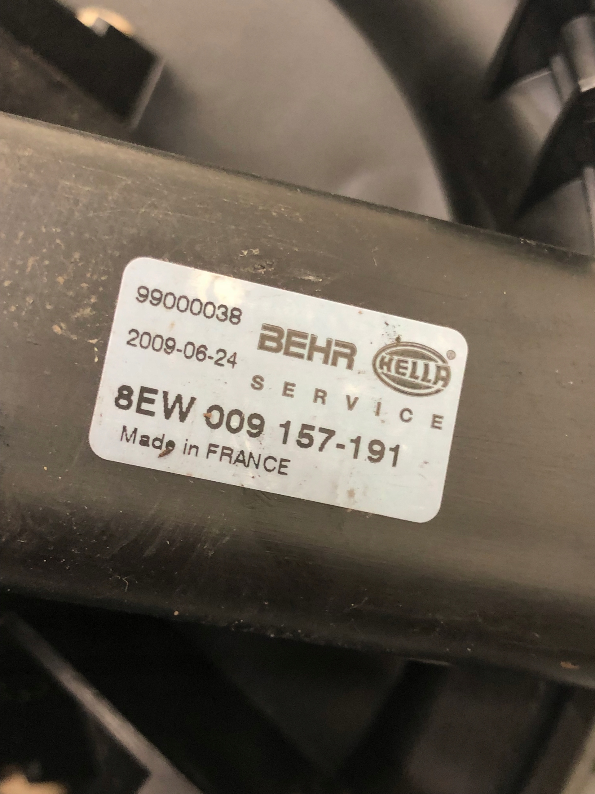 tOPENÍ ventilátor OPEL ZAFIRA A 8EW009157-191