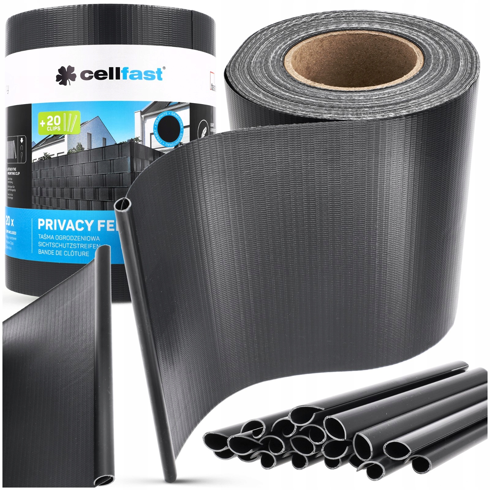 Stínící Panelové Pásy Grafitová 19 Cm x 35 m Kryt na panelové ploty Plot