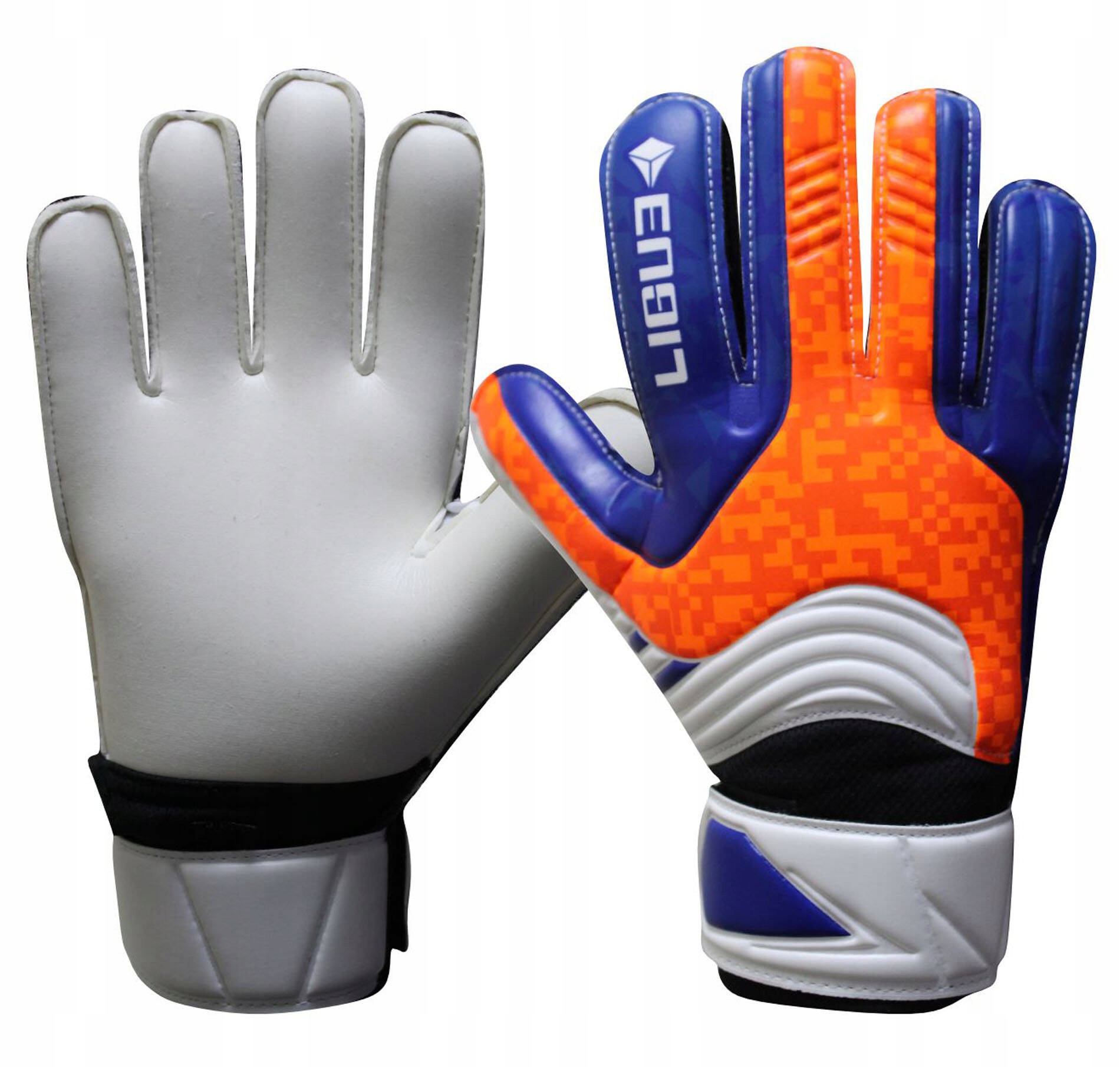Rękawice Bramkarskie Ligue Defender White-blue-orange roz.8