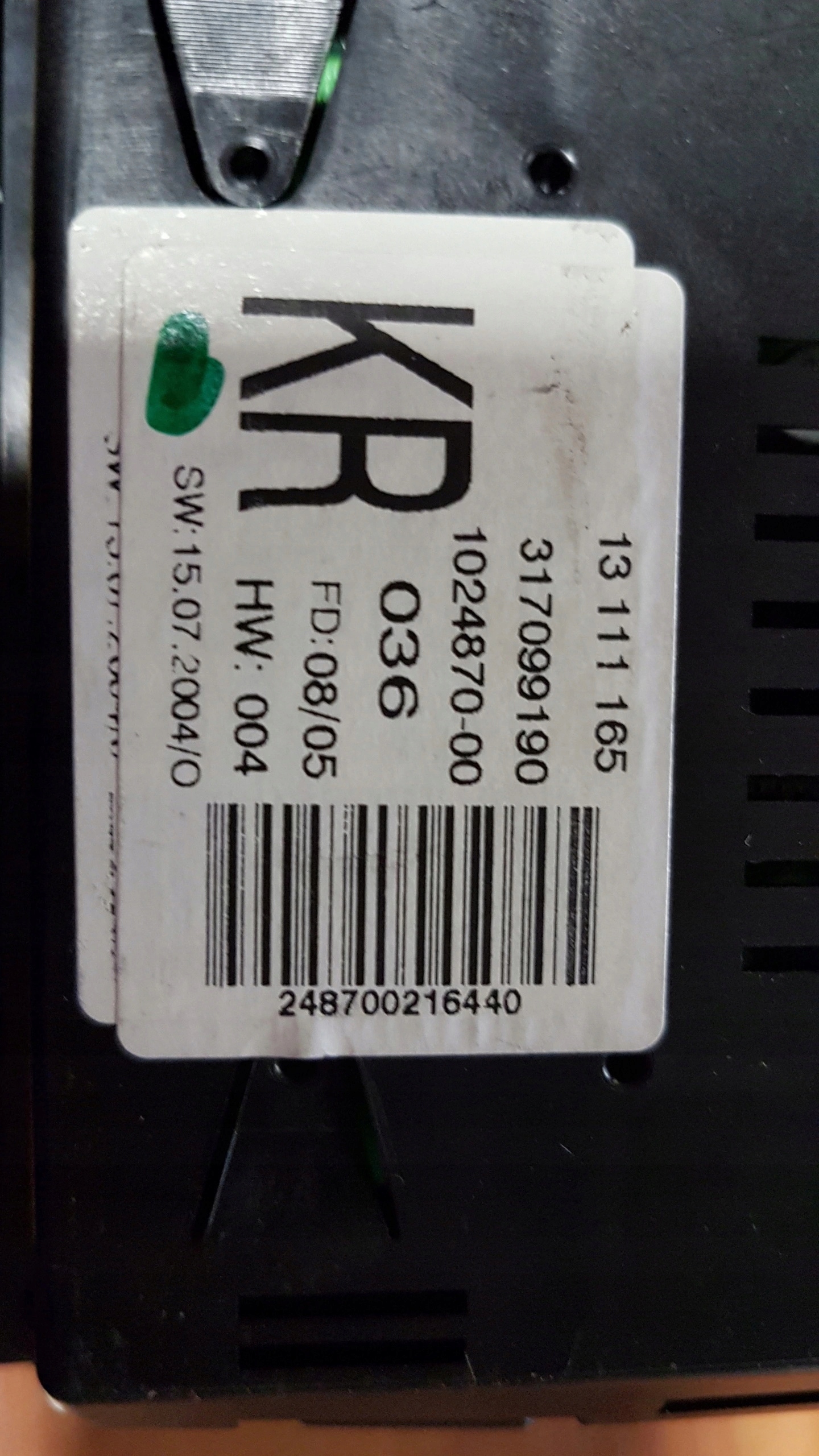 display 13111165 KR OPEL ASTRA H III ZAFIRA B