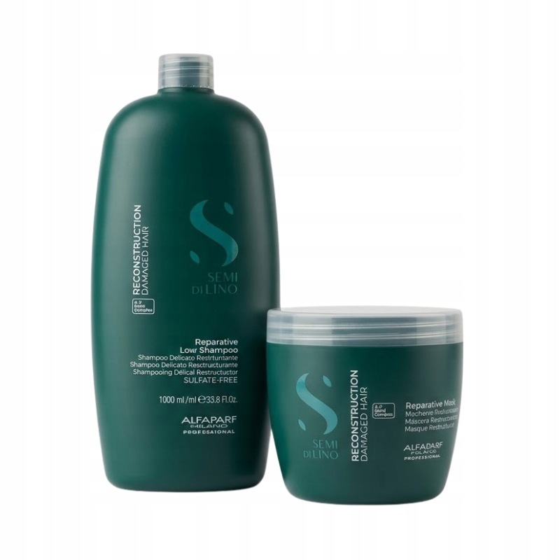 Alfaparf Reconstruction Šampon 1 l maska 500 ml pro poškozené vlasy