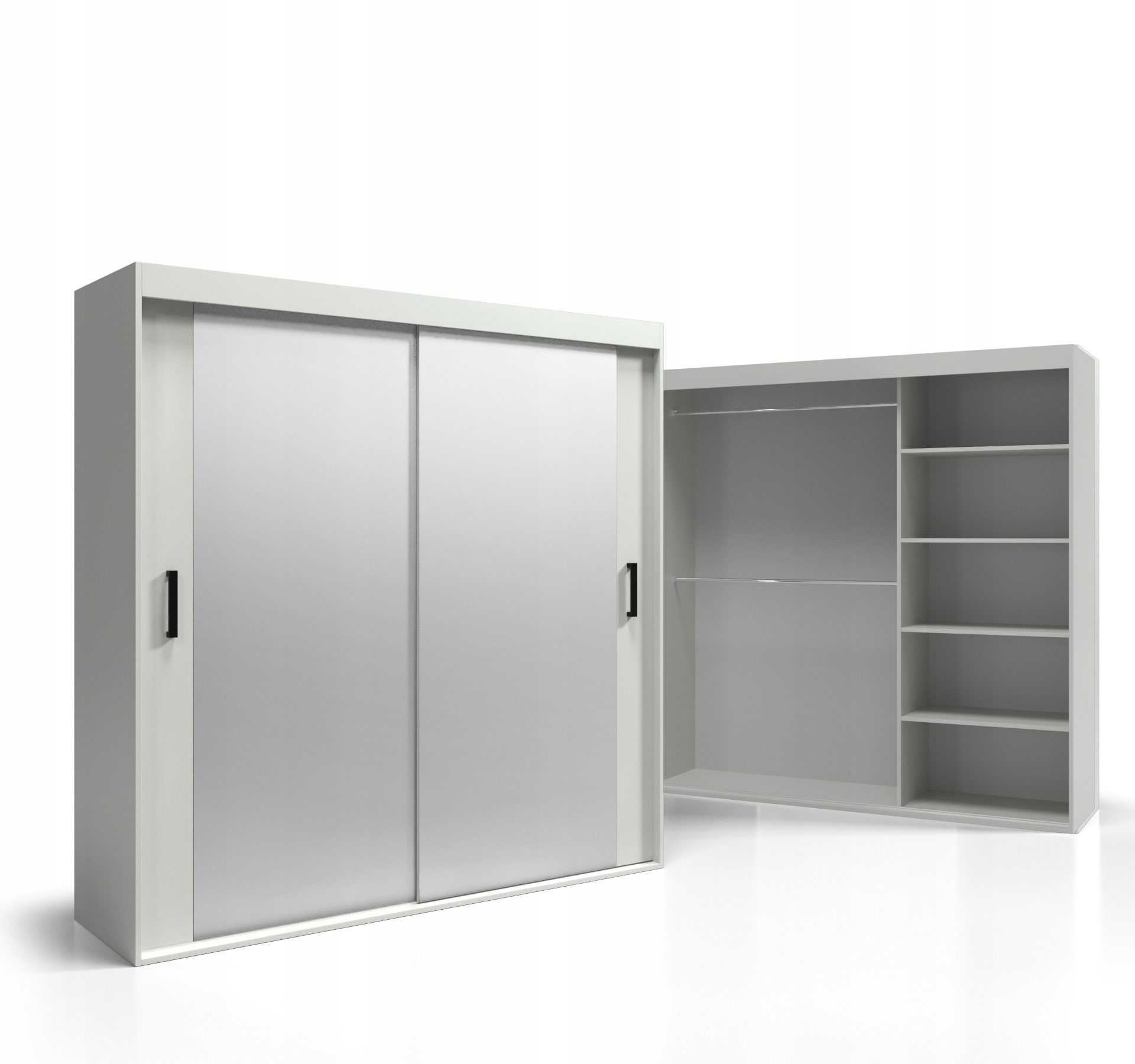 Skříň Posuvné dveře Se Zrcadlem 190x260 Deska 18 mm VSZ79 O-sofa 2-dvéřové