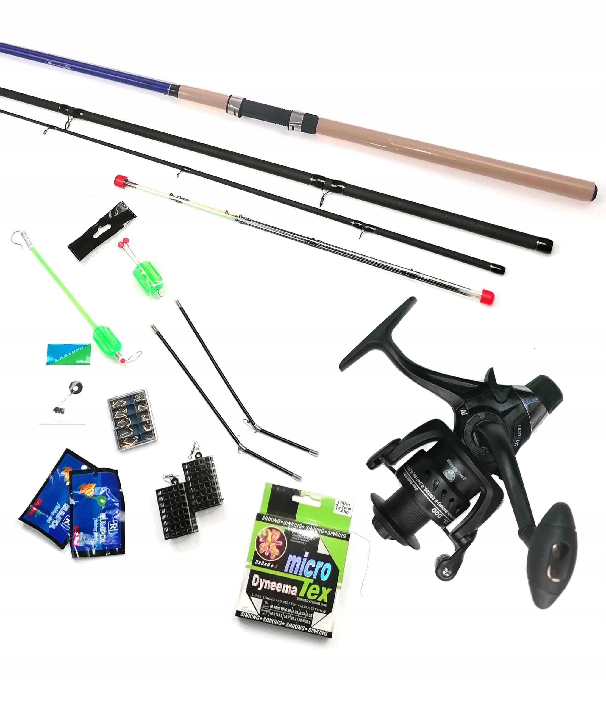 Rybářský set Feeder M B 330 naviják volný chod vlasec