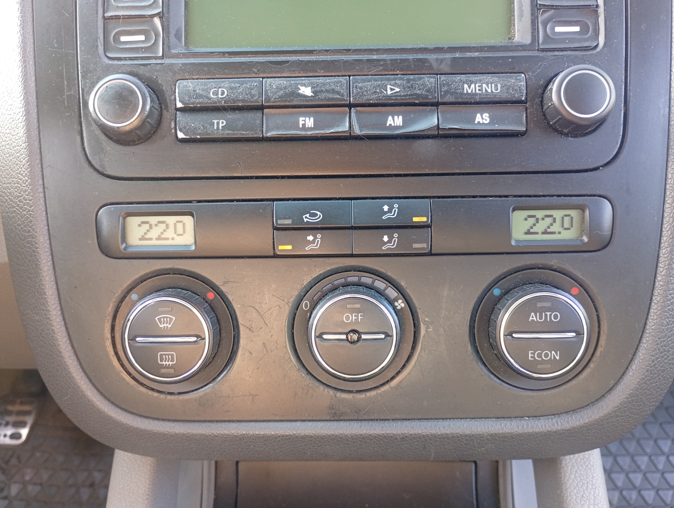 Panel bouton regulacja alimentation d'air chauffage VW Golf V 5 04-08