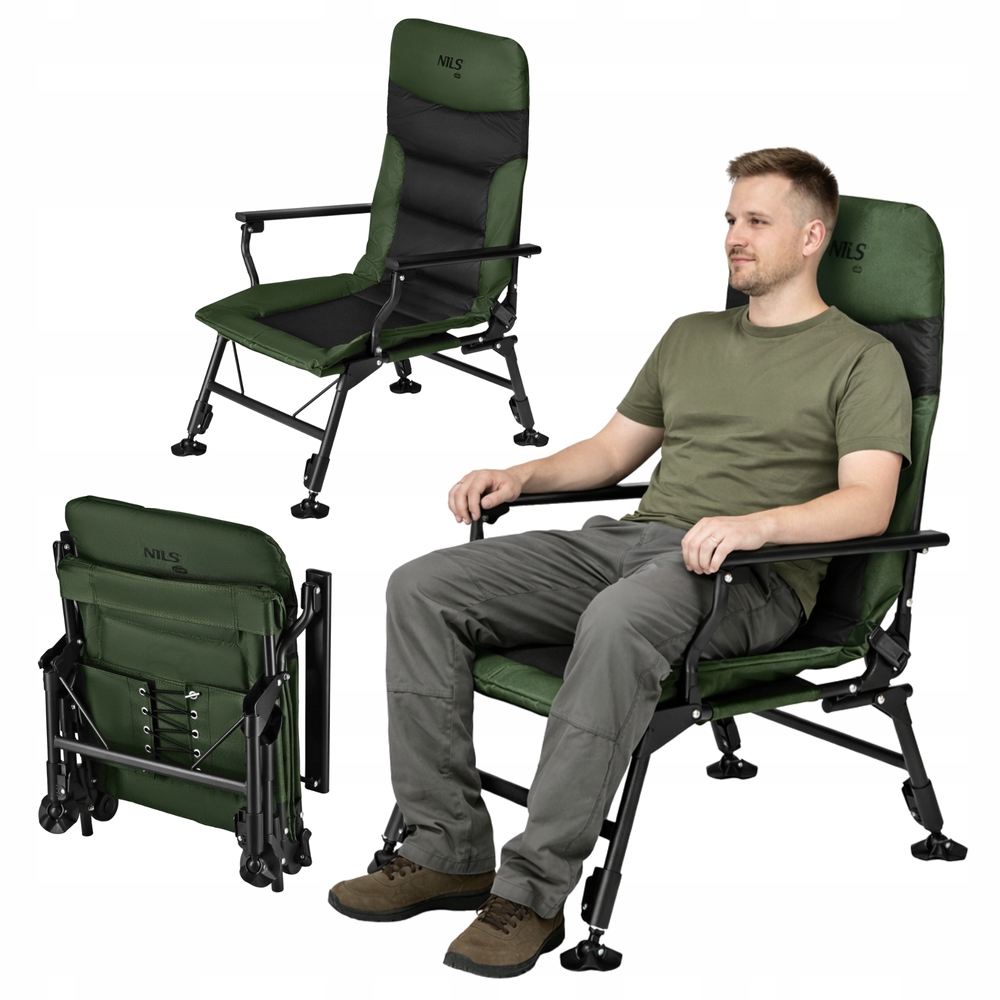 Rybářské křeslo Skládací kaprové křeslo pro kempingové ryby, turistické