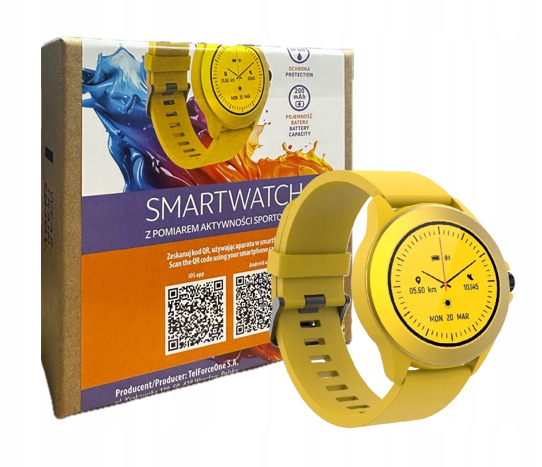 Chytré Hodinky s měřením aktivity Forever Colorum CW-300 Žluté