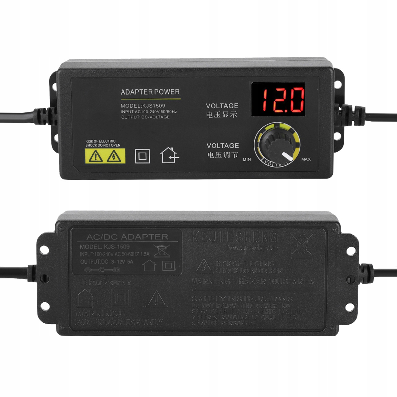 REGULOWANY ZASILACZ UNIWERSALNY 3-12V DC 5A 60W Moc 60 W